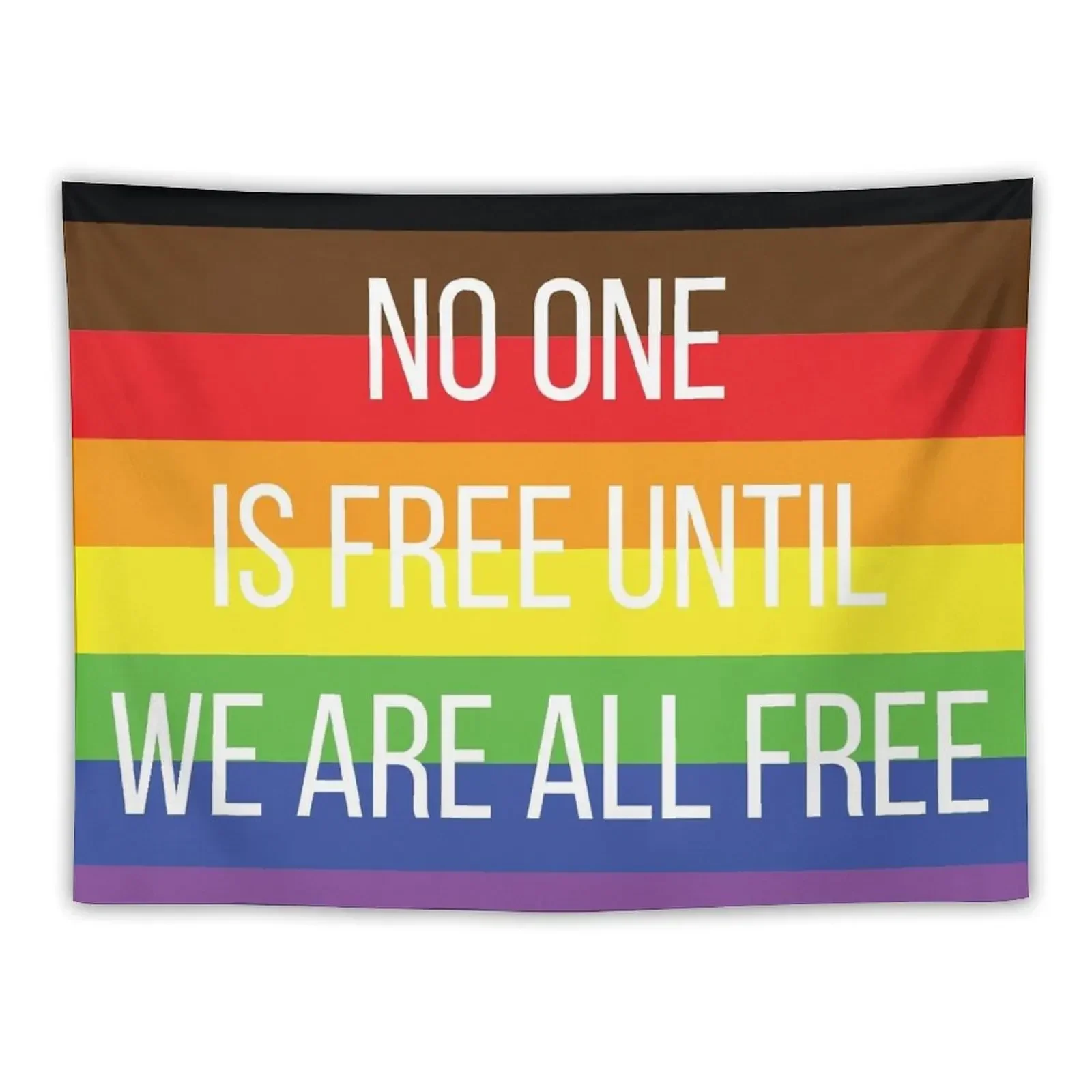 pride: no one is free until we are all free Tapestry Aesthetic Room Decor Luxury Living Room Decoration Tapestry