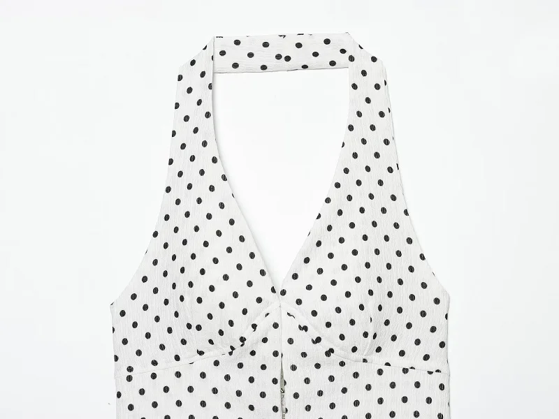 Damen Halter Tank Top 2026 – Schwarzes, sexy rückenfreies Sommer-Strand-Top für Frauen, schulterfreies Camisole Damen-Oberteil – Detail 8