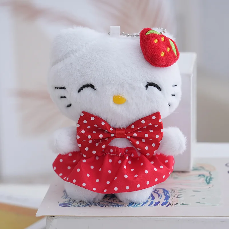 Hello Kitty sleutelhanger schattige cartoon tas hanger pluche pop charmes autosleutel ring rugzak accessoires vrouwen meisje geschenken