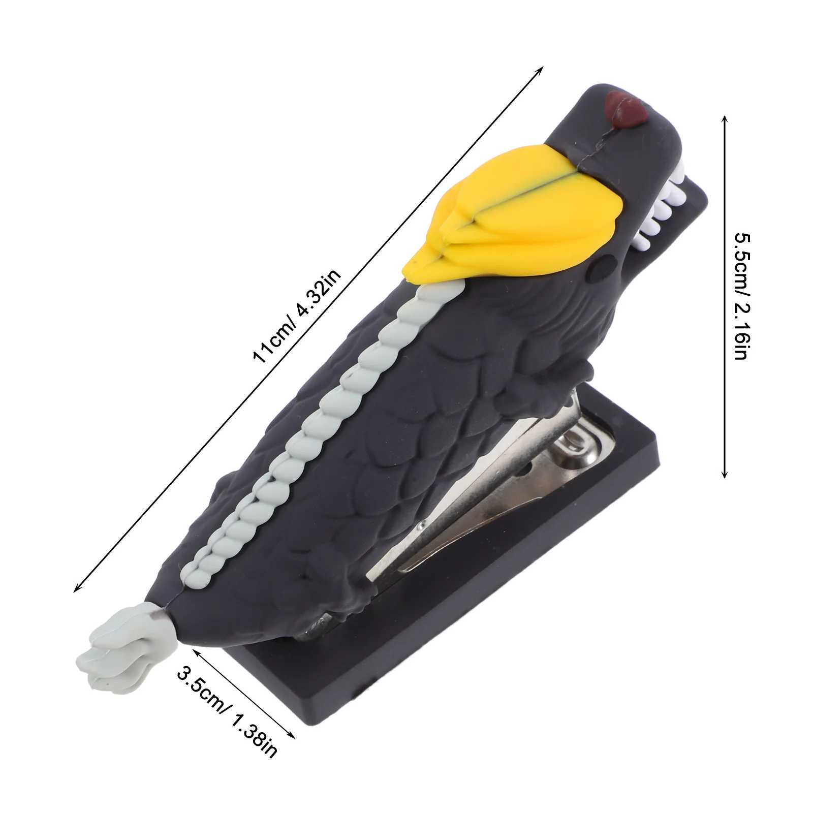 دباسة مكتبية لطيفة على شكل تنين صغير من الفولاذ المقاوم للصدأ بتصميم كرتوني محمول للطلاب وإكسسوارات مكتب الأطفال #6