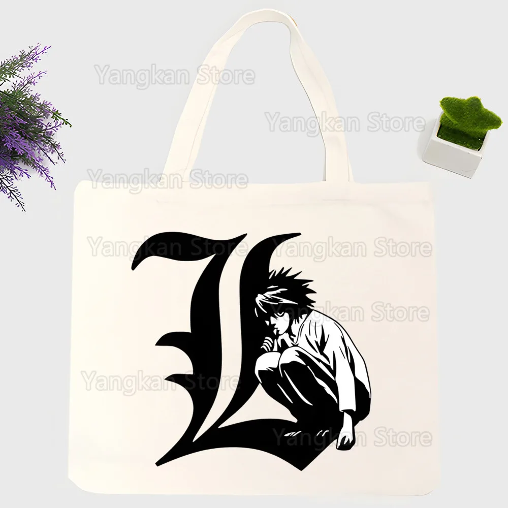 

Death Note Manga L Canvas Cosmetic Bag Organizer Travel Sundries Storage Pouch Office Pencil Case Zipper Wallet Gift