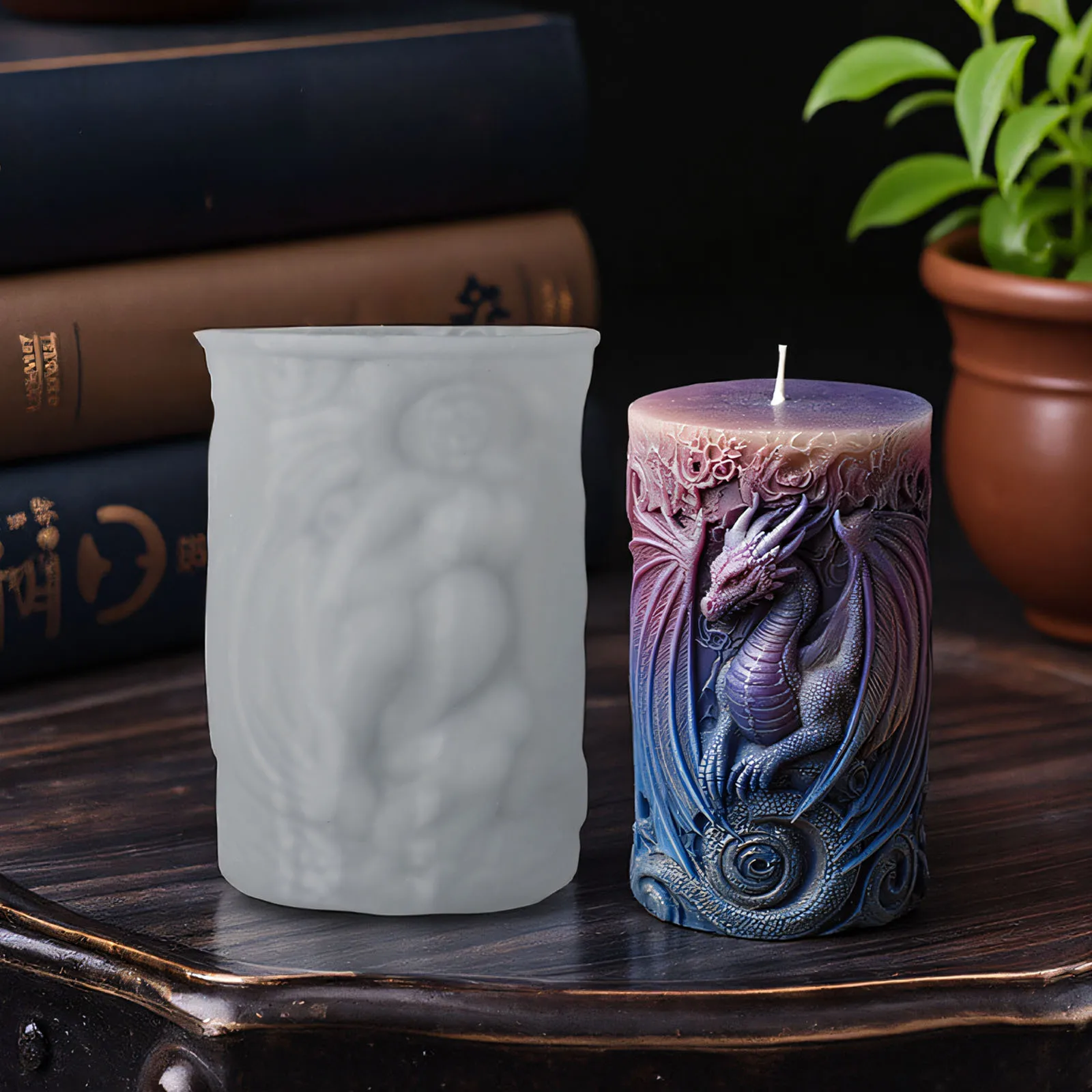

Dragon Eye Scented Candle Silicone Mold DIY Magic Dragon Pattern Three-dimensional Plaster Soap Resin Mold Candle Making Kit