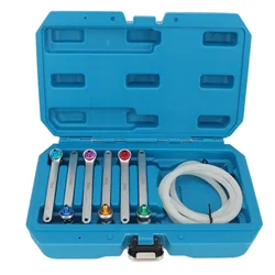 Bleed Brake Fluid Spanner Kit Brake Bleeding Wrenches Efficient Bleeding High Hardness Silicone Hose with Storage Box for Car