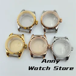 26mm Ladies Watch Case Two Tone Silver Gold Sapphire Glass Rose Gold Fit NH05 NH06 Movement For Women Watch