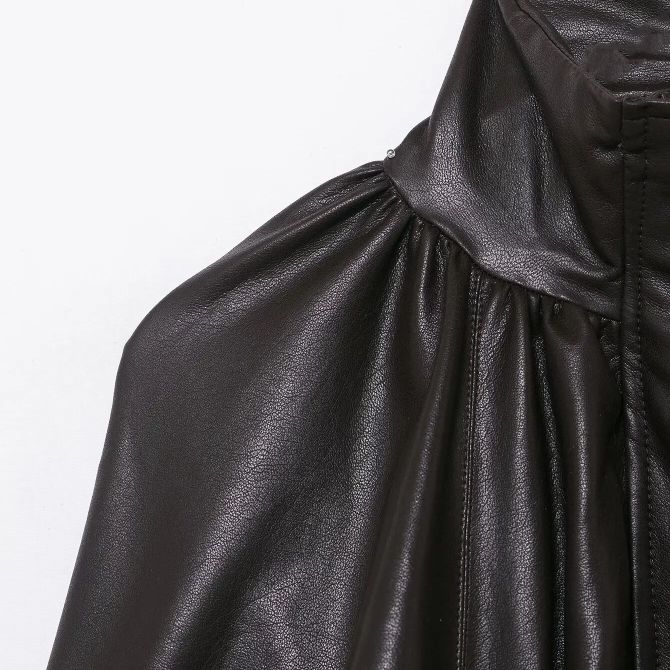 Faionable cuir effet pilote Jaet manteau JNLEAOG femmes ort vêtements d'extérieur en cuir PU fibre de Polyester longue fermeture éclair Sve