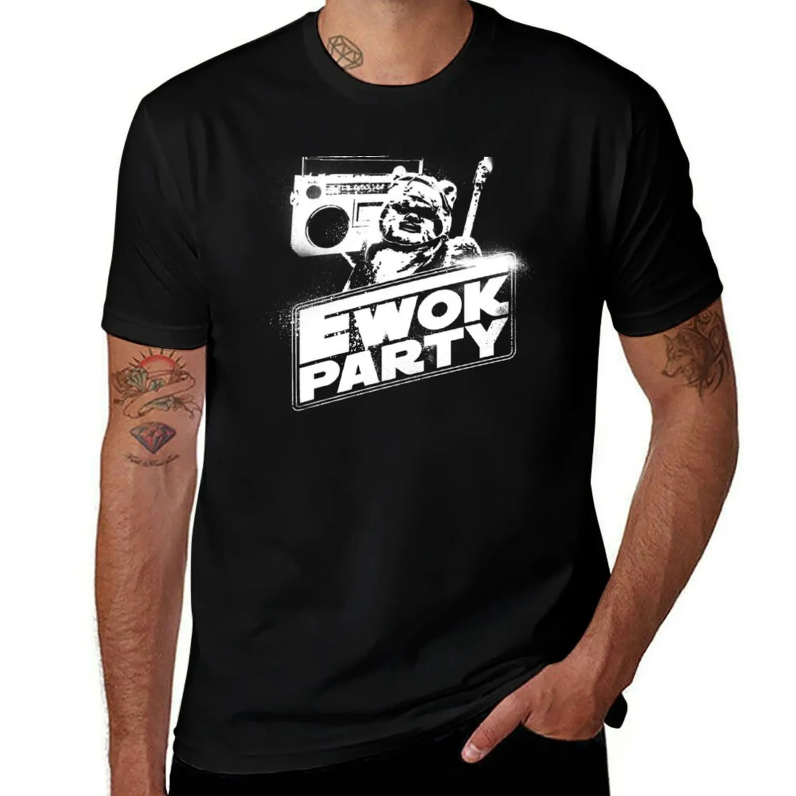 

Party Ewok T-Shirt Casual Everyday Short Sleeve T-Shirt