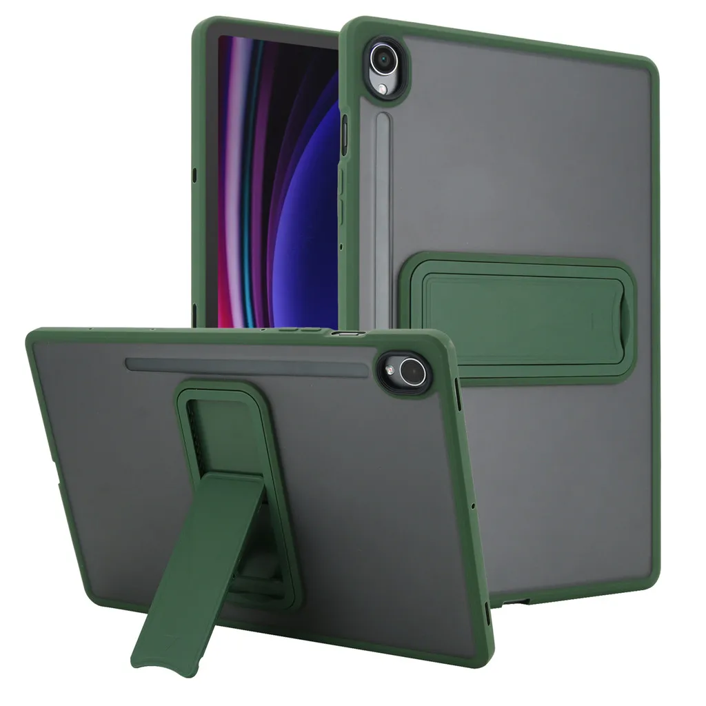 

Матовый чехол для Samsung Tab S10 FE 10,9 дюйма S10 S9 FE A9 S6 A7 Lite A8 10,5 дюймов, цветная рамка, регулируемый складной защитный чехол