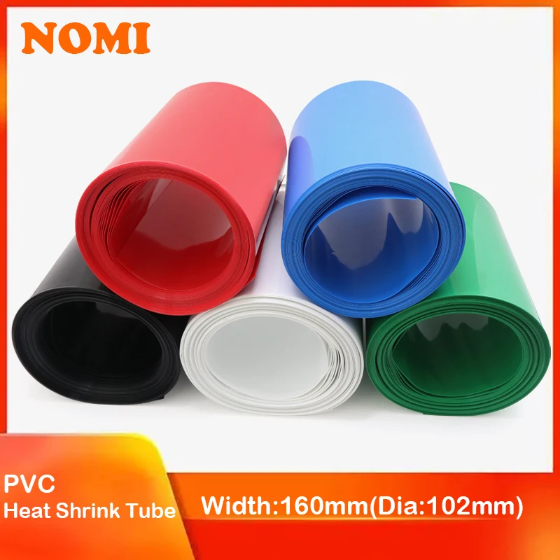 

Width 160mm PVC Heat Shrink Tube Dia 102mm Lithium Battery Insulated Film Wrap Protection Case Pack Wire Cable Sleeve
