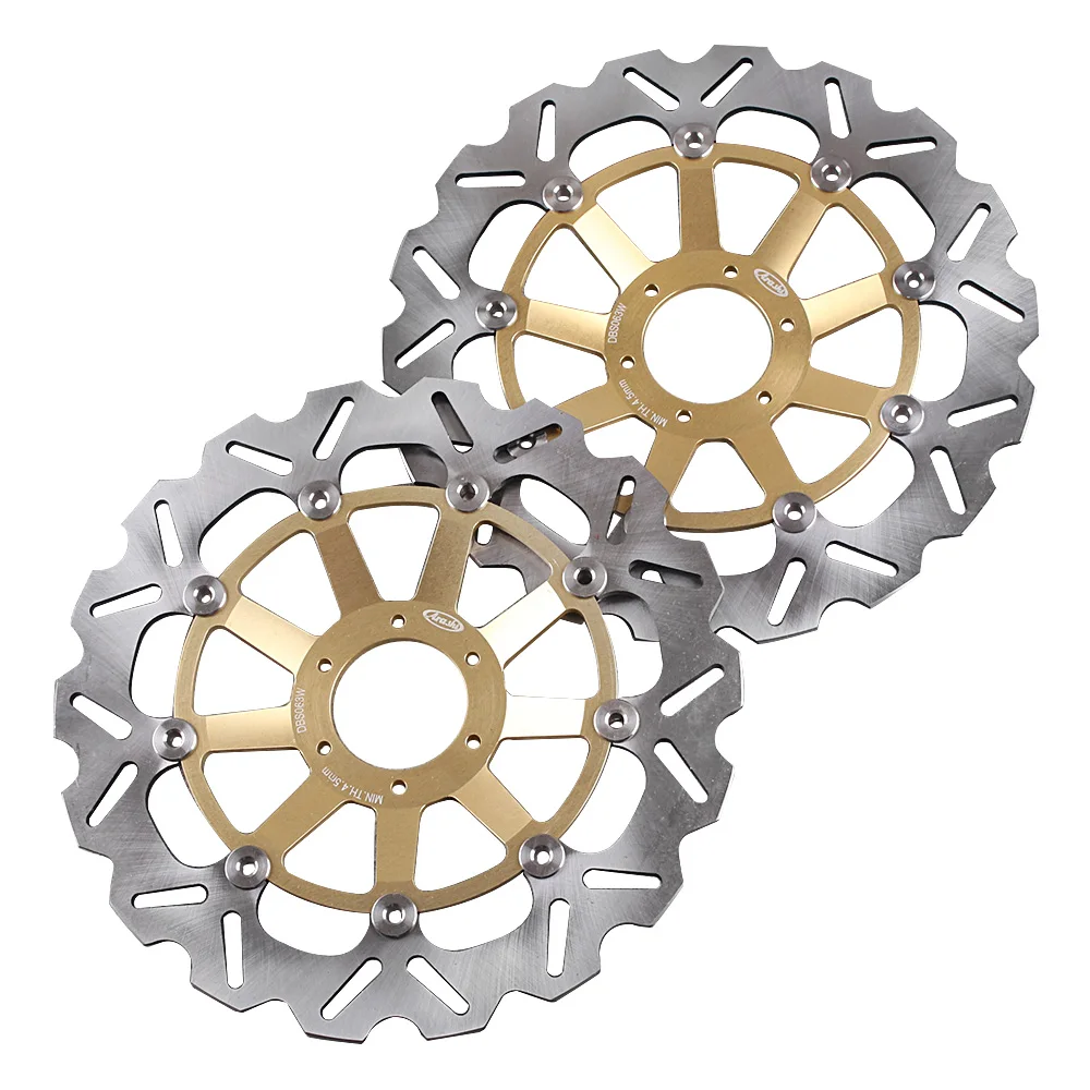 

2 шт. левый + правый для Honda CBR900RR CBR 900 RR 1998 1999 нержавеющая сталь черный/золотой мотоцикл передний тормозной диск роторы диски