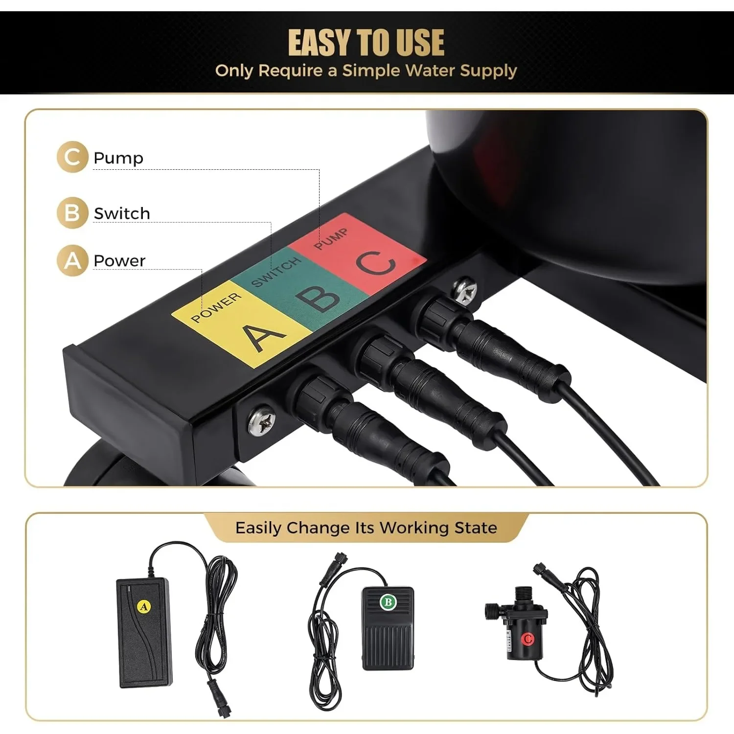 حوض شامبو عميق محمول مع مضخة كهربائية ودلاء مياه، أنبوب تصريف Hw/وحدة شامبو وعاء معالجة الشعر للمنزل والمنتجعات الصحية