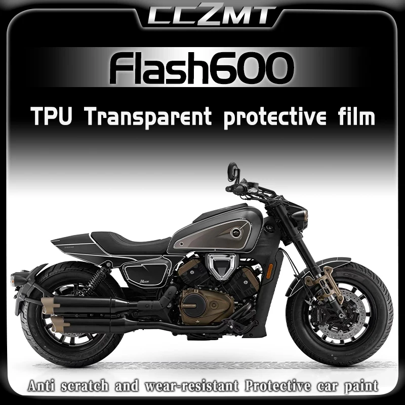 For QJMOTOR Flash600 FLASH 600 Invisible Car Cover Transparent Body Fuel Tank Stickers Stickers Modified Accessories
