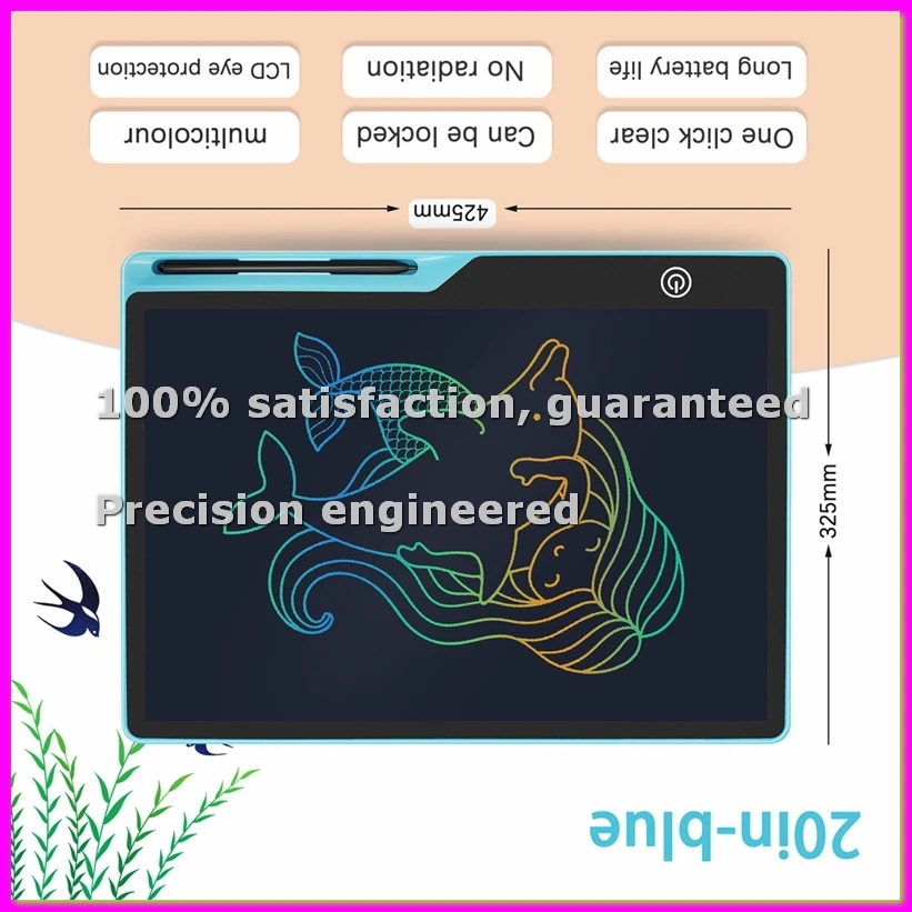 

20-дюймовая ЖК-доска для рисования и письма, развивающие игрушки для детей, девочек и мальчиков, 20 дюймов - розовый - ELEC