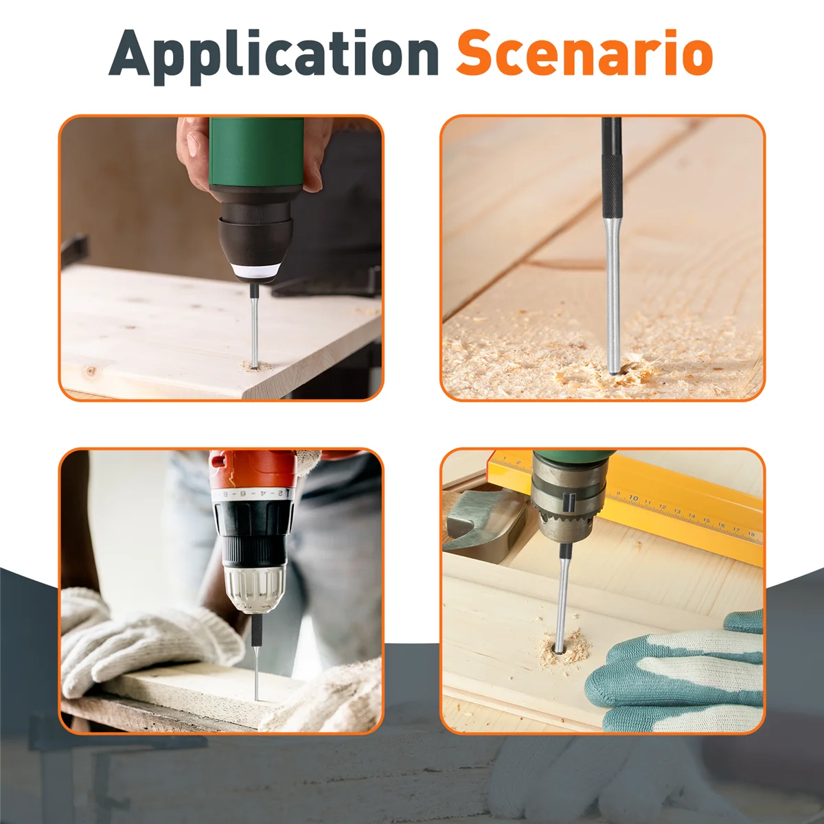 A06K 9-teiliges Set-Up Punch Round Punch Pieces Roll Pin Punch Set Tool Bolt Catch Roll Pin Punch Tool Kit