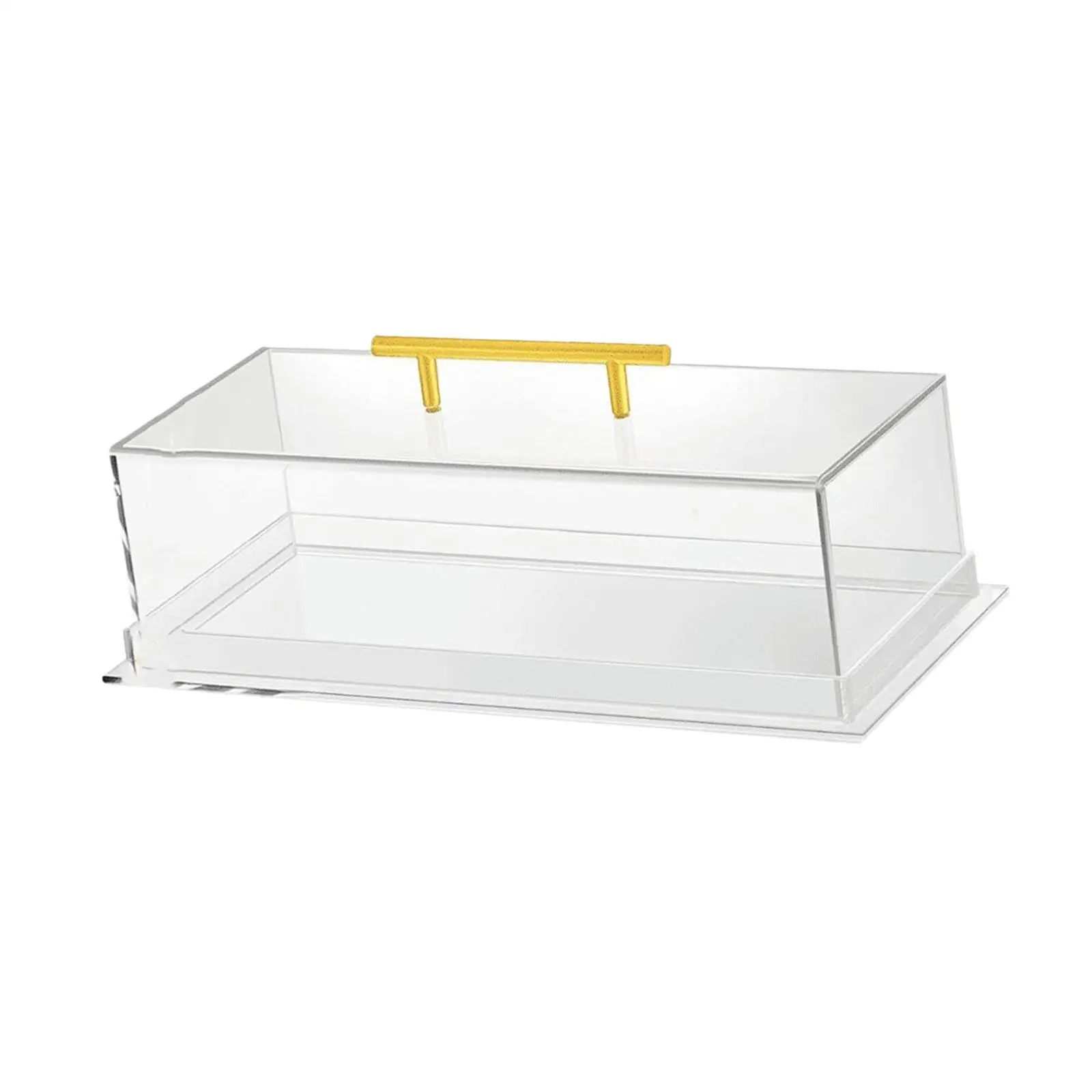 Acrylic Storage Box, Rectangular Serving Box with Lid, Dessert Display Case, Food Serving Stand ,for Birthday