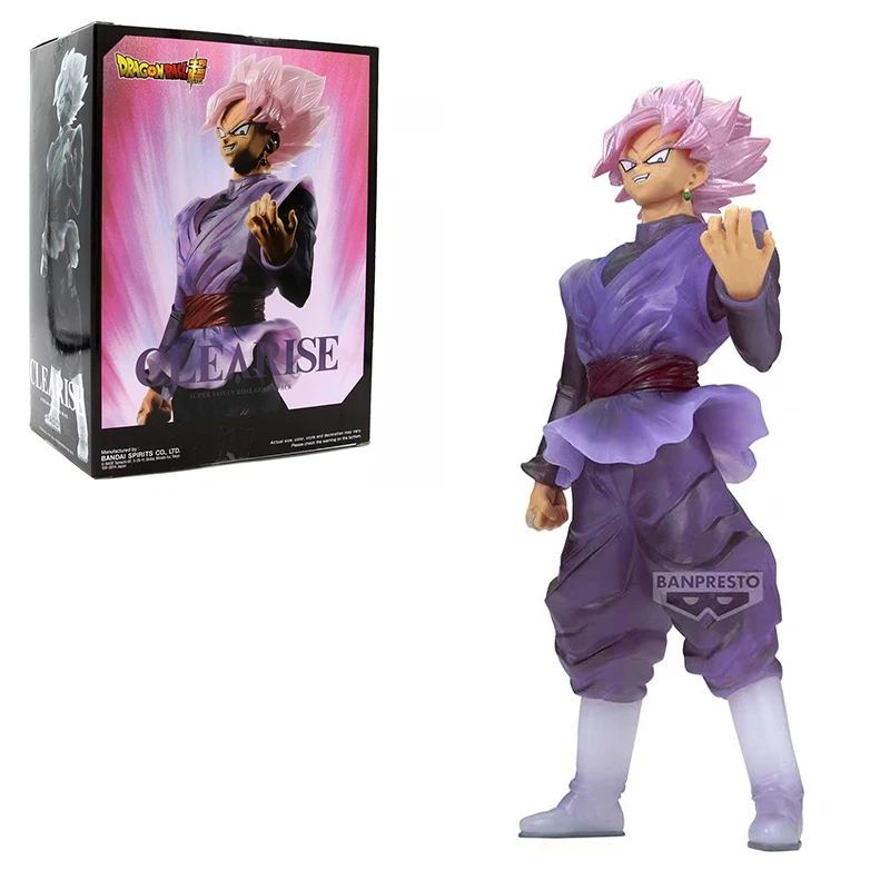 Bandai Dragon Ball S.H.Figuarts Dragon Ball Black Goku Pink Transparent Children's Toys Birthday Gift Movable Model Figures