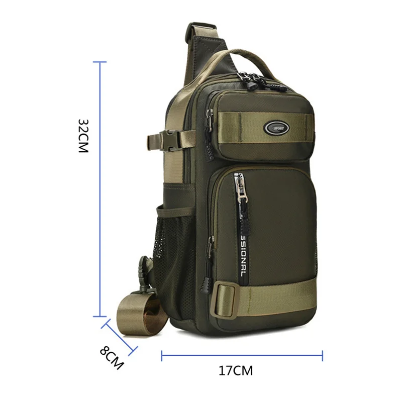 Fashion Multifunction Men\'s Shoulder Bag Outdoor Sling Crossbody Bags For Male Travel Trend High Capacity Sport Chest Bag