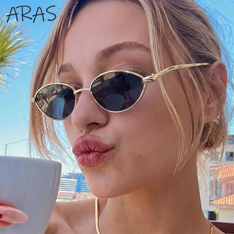 

Cat Eye Y2K Punk Sunglasses Women 2026 Luxury Brand Vintage Oval Gold Metal Frame Sun Glasses Trendy Sexy Outdoor Eyewear Shades
