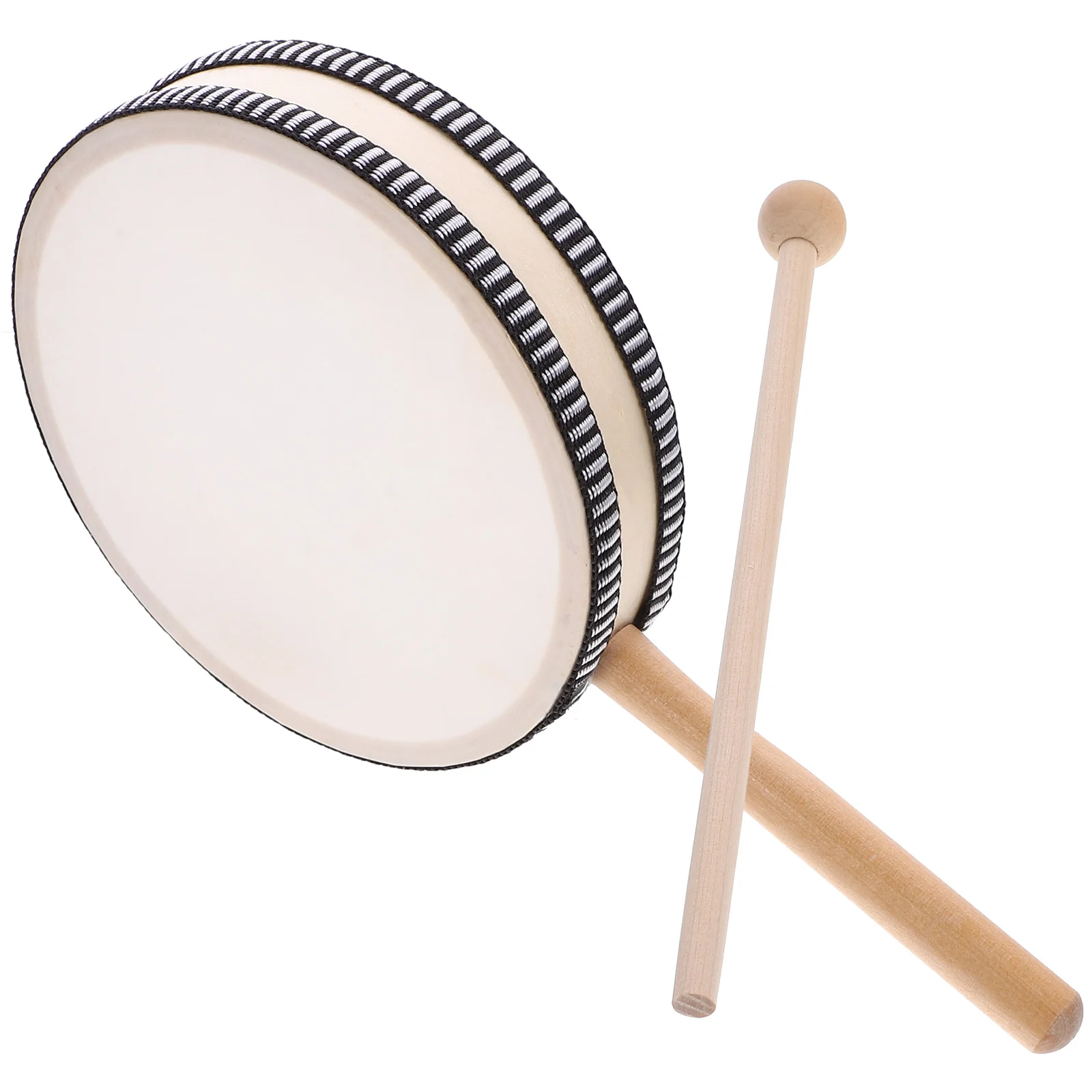 

Children's Hand Drumming Instruments Wood Tambourine Toddler Percussion Toy Kids With Stick Drums
