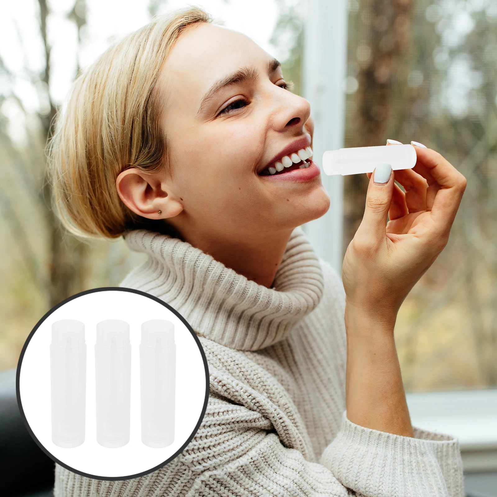100 tubi vuoti per balsamo labbra con tappi, leggeri e resistenti, per contenere rossetti fai da te