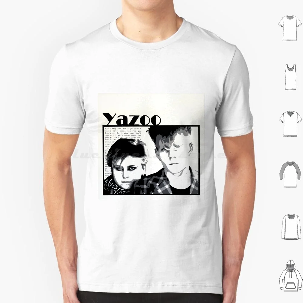 يازو / ياز-لا تذهب تي شيرت كبير الحجم 100% قطن يازو ياز أليسون مويت كلارك لا تذهب فقط أنت Pip Pop Art Pippopart 1980s