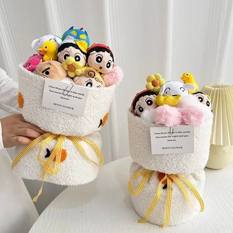 Cartoon Anime Crayon Shin Chan Folding Fun Dolls Bouquet Creative Cute Handmade Girls Valentine'S Day Graduation Decorate Gift