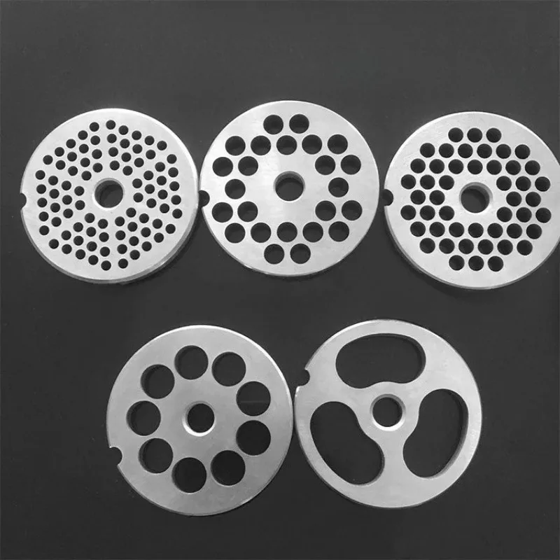 Loook Store Size 5 Stainless Steel Meat Grinder Orifice Plate Round Knife Sieve Disc Replacement Meat Grinding Accessory