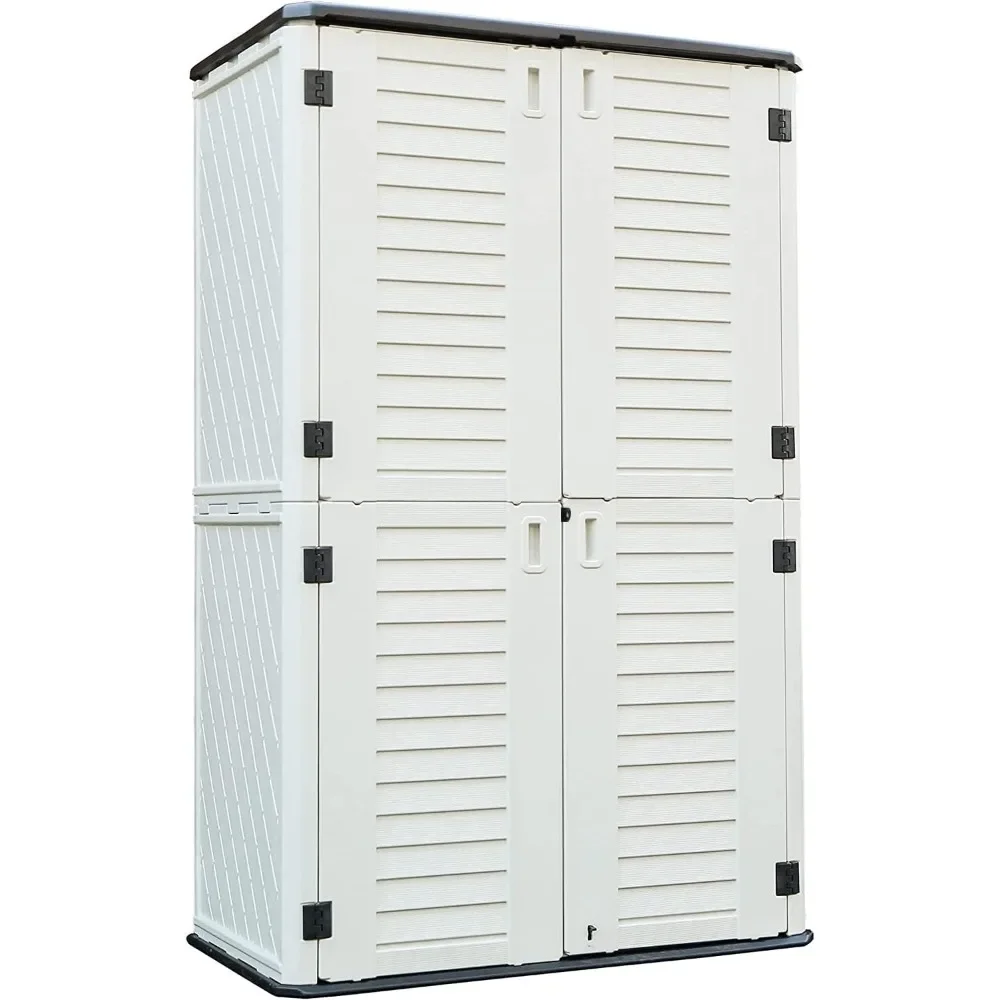 Outdoor Storage Shed, 4x2.5 Ft Tall, Waterproof Metal Perfect Storages Cabinet, Outdoor Storage Room