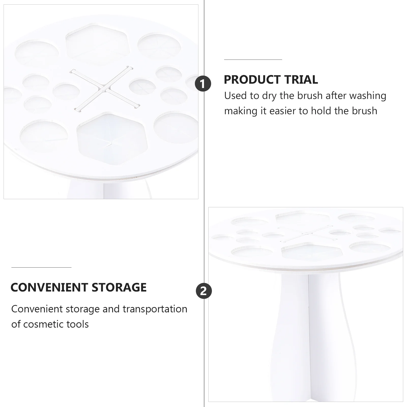 1 個のメイクブラシ乾燥ラック 14 穴黒白多機能ホルダースタンドオーガナイザーブラシディスプレイ棚