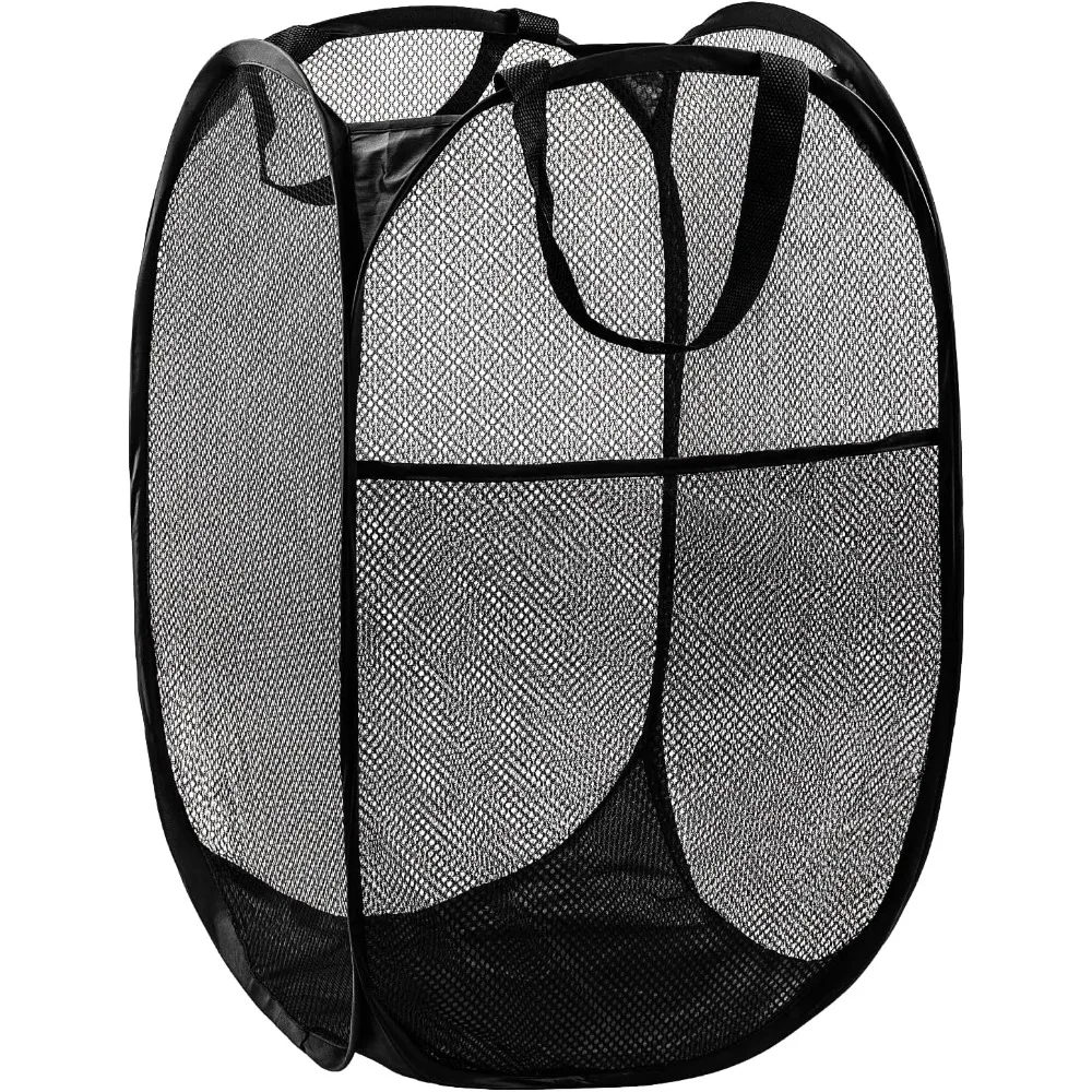 

Pop Up Hamper, 1 PCS Mesh Pop Up Laundry Hamper, Foldable Mesh Laundry Basket with Space-Saving Design