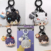 Love and Deepspace Resin Keychain Sylus Rafayel Zayne Xavier Caleb Anime Cartoon Cute Kawaii Keychain Bag Accessories Fans Gift