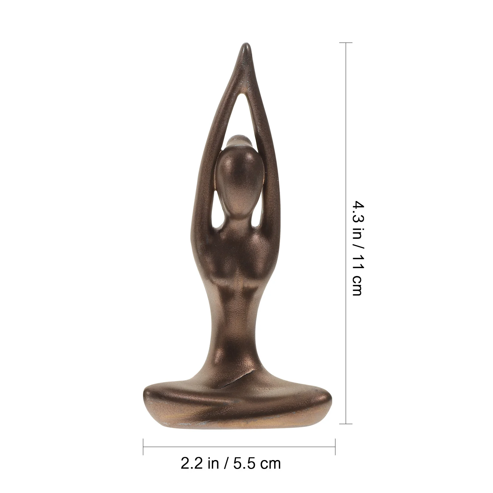 

2Pcs Yoga Figure Ornament Resin Craft Meditation Statue Desktop Decor Yoga Room Accessories Resin Figure Model
