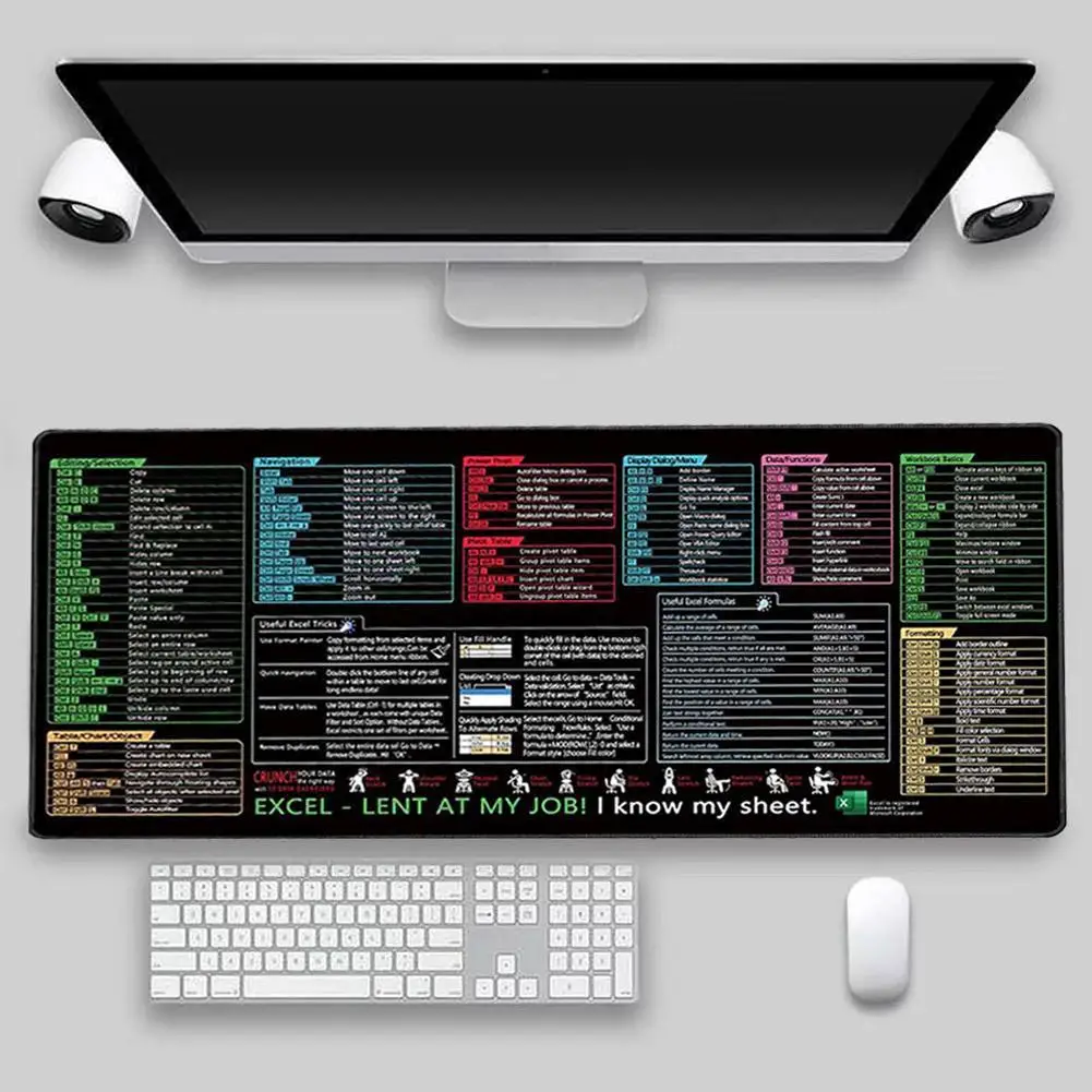 Commands Line Large Mouse Pad Cheat Sheet Mousepad Shortcuts To Ubuntu Unix Programmer Non-Slip Rubber Gaming Desk Mat