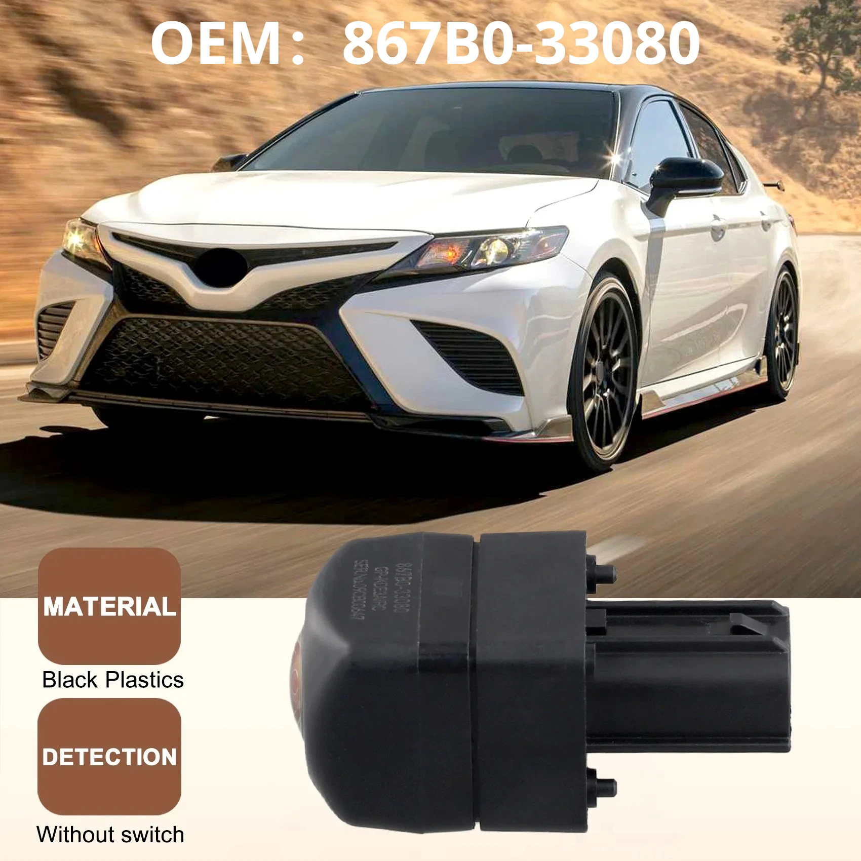 

Durable Rear View Backup Parking Camera 867B0-33080 867B033080 For Toyota