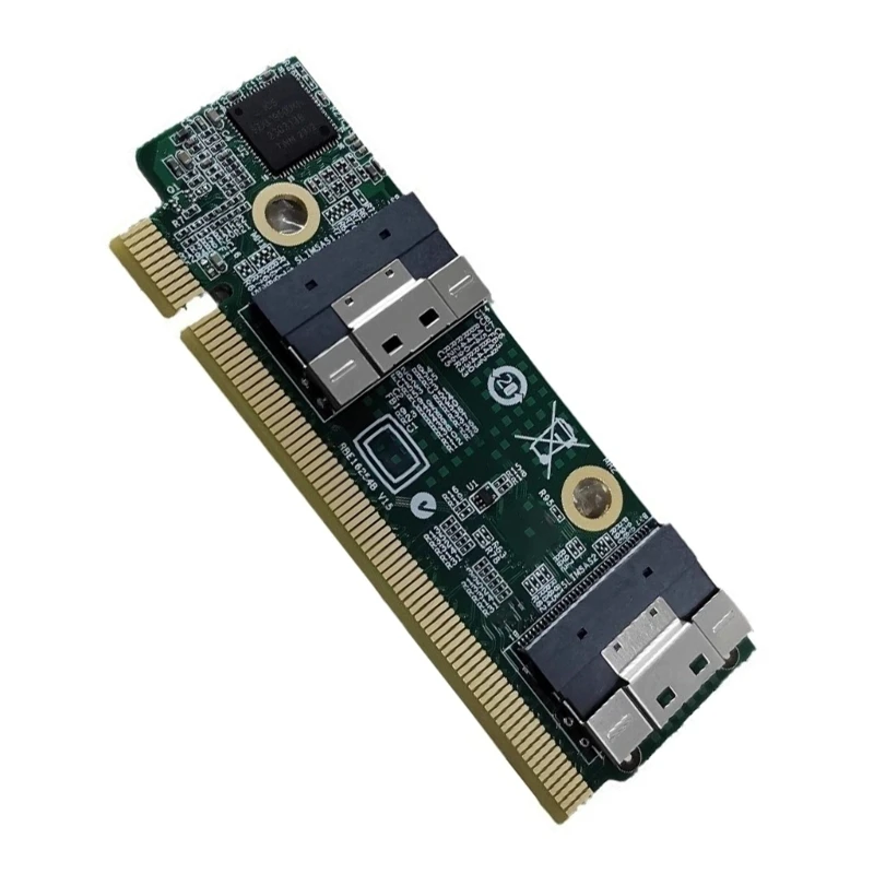 20CB SFF-8654 para interfaces PCIe convertem placa extensão adaptadores cartão para 1U