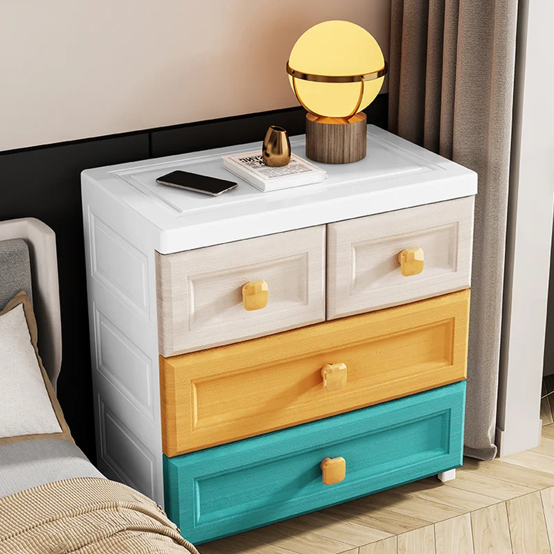 

Bedside Table Simple Modern Plastic Drawer Small Cabinet Apartment Locker Bedroom Household Storage Cabinets