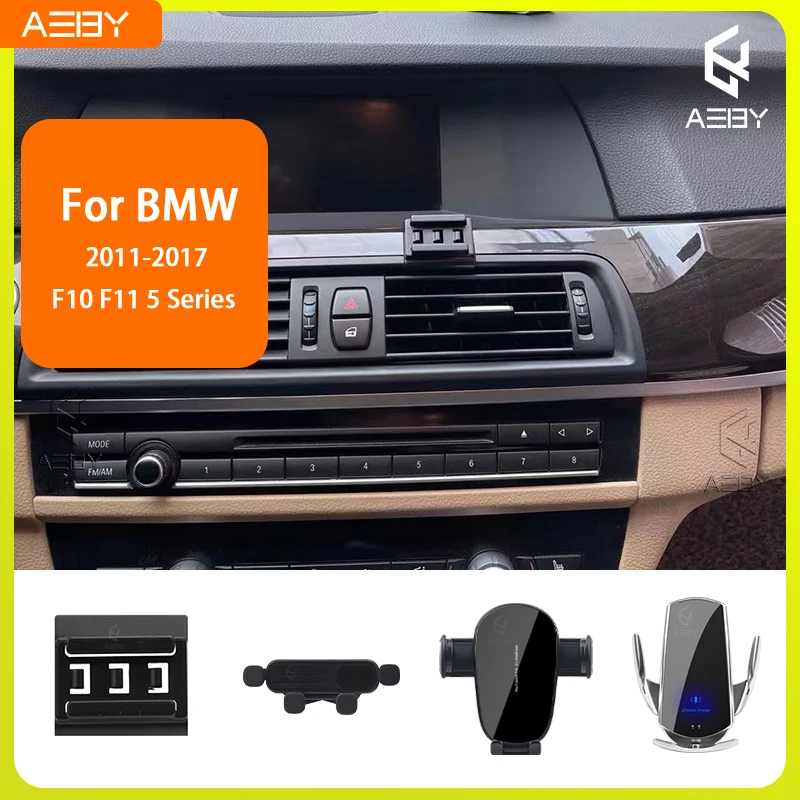 Für BMW 5er F10 F11 2011-2017 Handyhalterung Auto-Mobiltelefon-Halterung Spezielle Fixierte Halterung Basis Kabellose Ladestation Innenraum