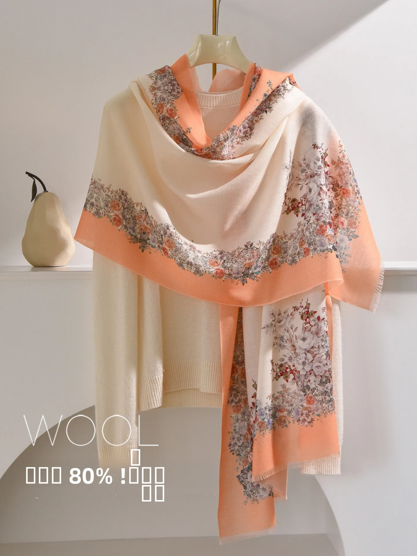 elegant-pure-wool-scarf-women's-spring-summer-thin-style-outerwear-neck-protection-versatile-mom's-silk-scarf-tassel-detail