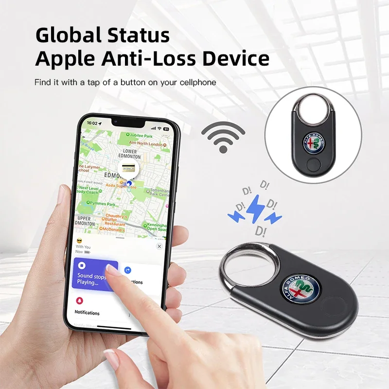 

Car Logo Apple Positioning Anti Loss Device For Alfa Romeo 156 159 147 4C 8C 166 Giulia Giulietta Mito Stelvio Spider GT Tonale