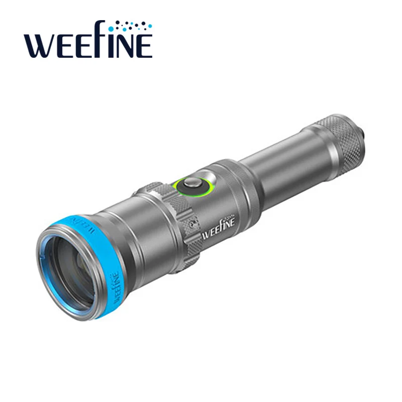 Weefine WF088 Solar Zoom 1500-Lumen Torch Waterproof Flashlight Scuba Diving Supplies Light Underwater Photography Lamp