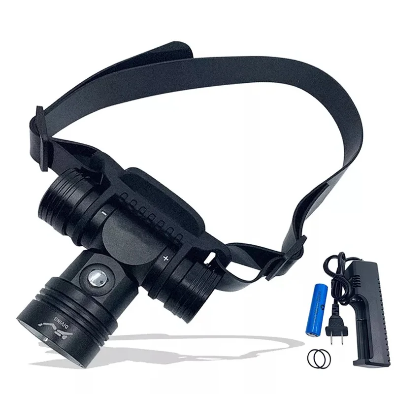 LED Diving Headlamp Rechargeable Underwater Head Lamp Torch