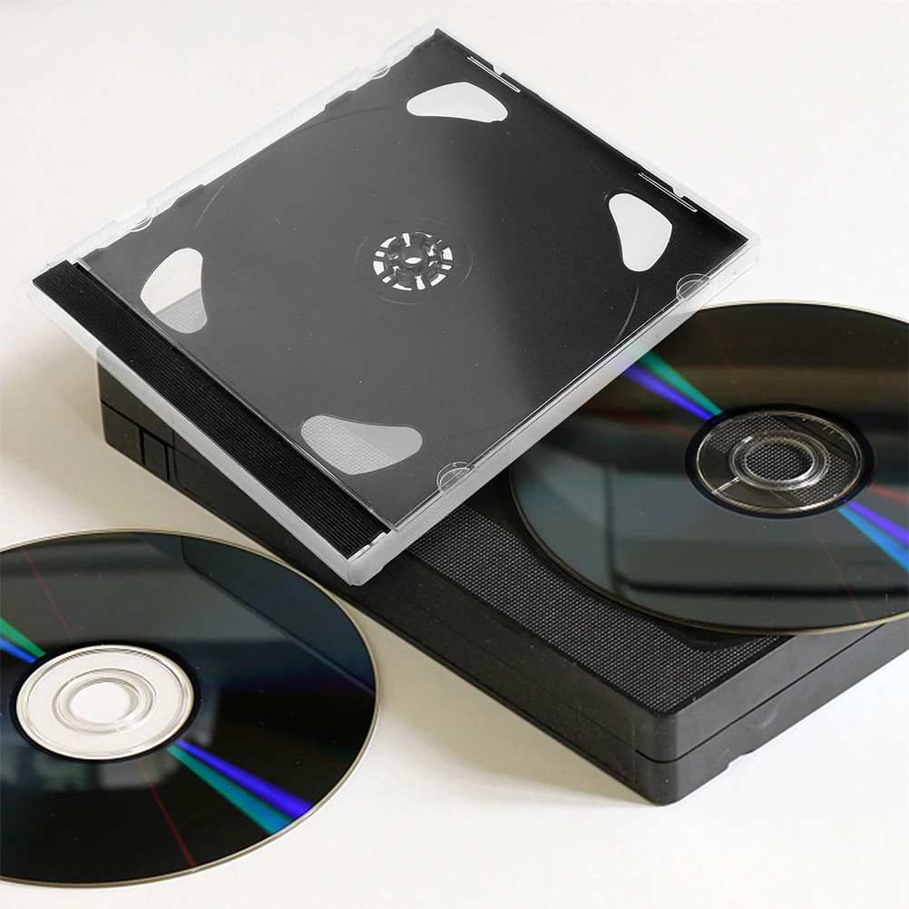 

8Pcs Clear Plastic Cd Cases Holder Organizer Portable Scratch Proof for Dvds Games