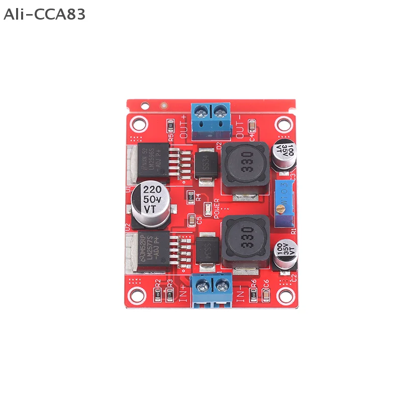 Adaptador de tensão automática DC-DC LM2577S para LM2596S Conversor automático de chip duplo Módulo Step Up/Down