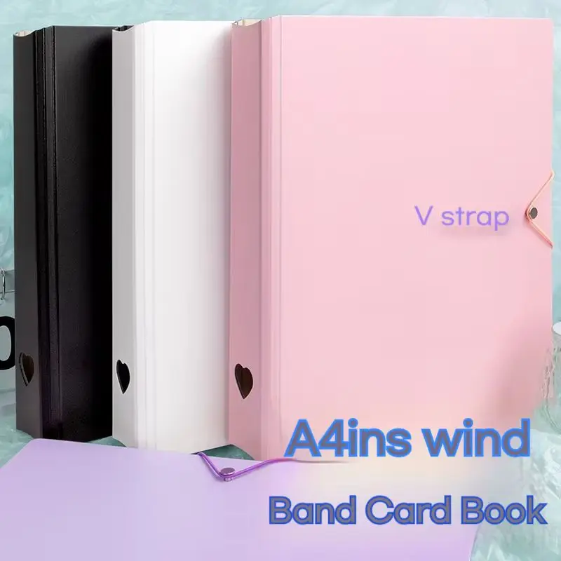 Diy A4 Large Capacity Nine-Grid Photo Album With Straps 3-Inch Photo Collecting Binder Storage For Small Cards Photocard Holder view 2