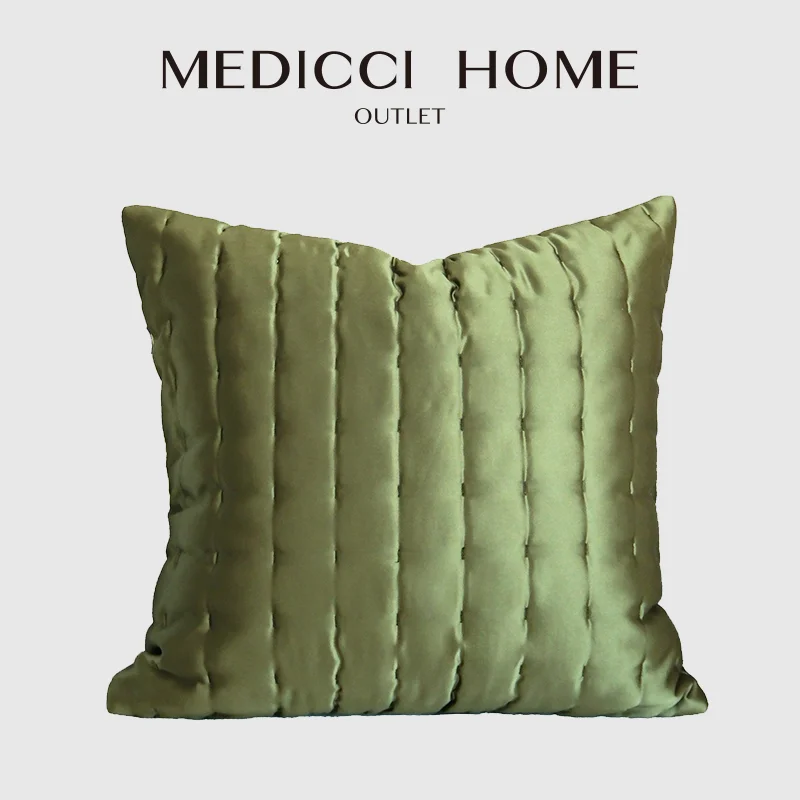

Medicci Home Standard Channel Stitch Velvet Quilted Cushion Cover Luxurious Pillow Case Spruces Up Your Bedding Or Seating Area