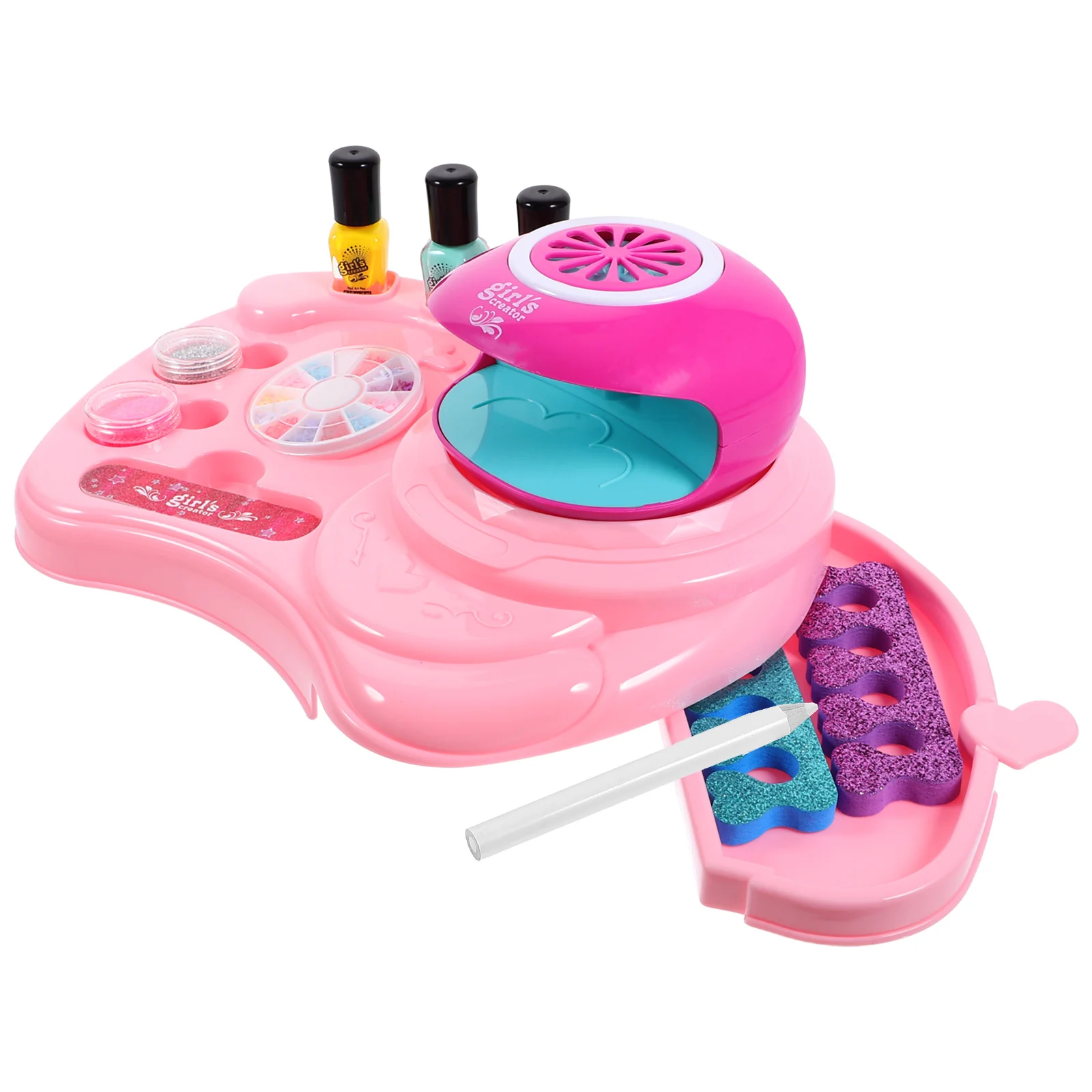 Kit de vernis à ongles en plastique pour enfants, jouets pour filles, cadeau d'anniversaire, 25x18cm