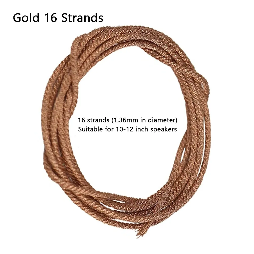 1Pcs 1 Meter Speaker Lead Wire Copper 8/12/16/24/28/32 Strands Braided Copper Wire Repair Speaker Cable for 4-18 Inch Speakers
