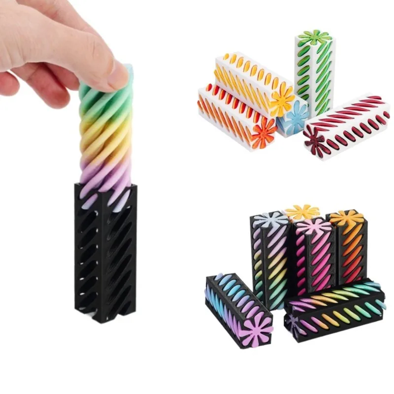 ثلاثية الأبعاد مطبوعة هرم مستحيل تمرير من خلال النحت عمود مربع اللولب المسمار تململ لعبة دوامة مخروط الضغط حلية #1