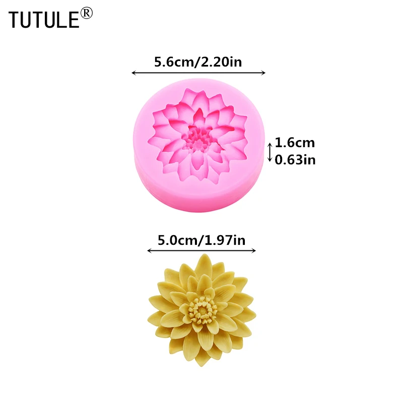 Limited Cake Decorating Tools The New Fondant Cake Mold Round Flower Shape Of Green Food-grade Liquid Chocolate Biscuit