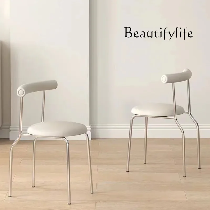 X35 Light Luxury Dining Chair Modern Simple Dining Table Home Cafe Backrest Bedroom Study Retro Chair