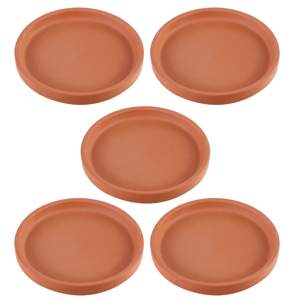 

5 Pcs Plant Pot Saucers Terracotta Planter Tray Flower Pots Flowerpot Plate Clay Water